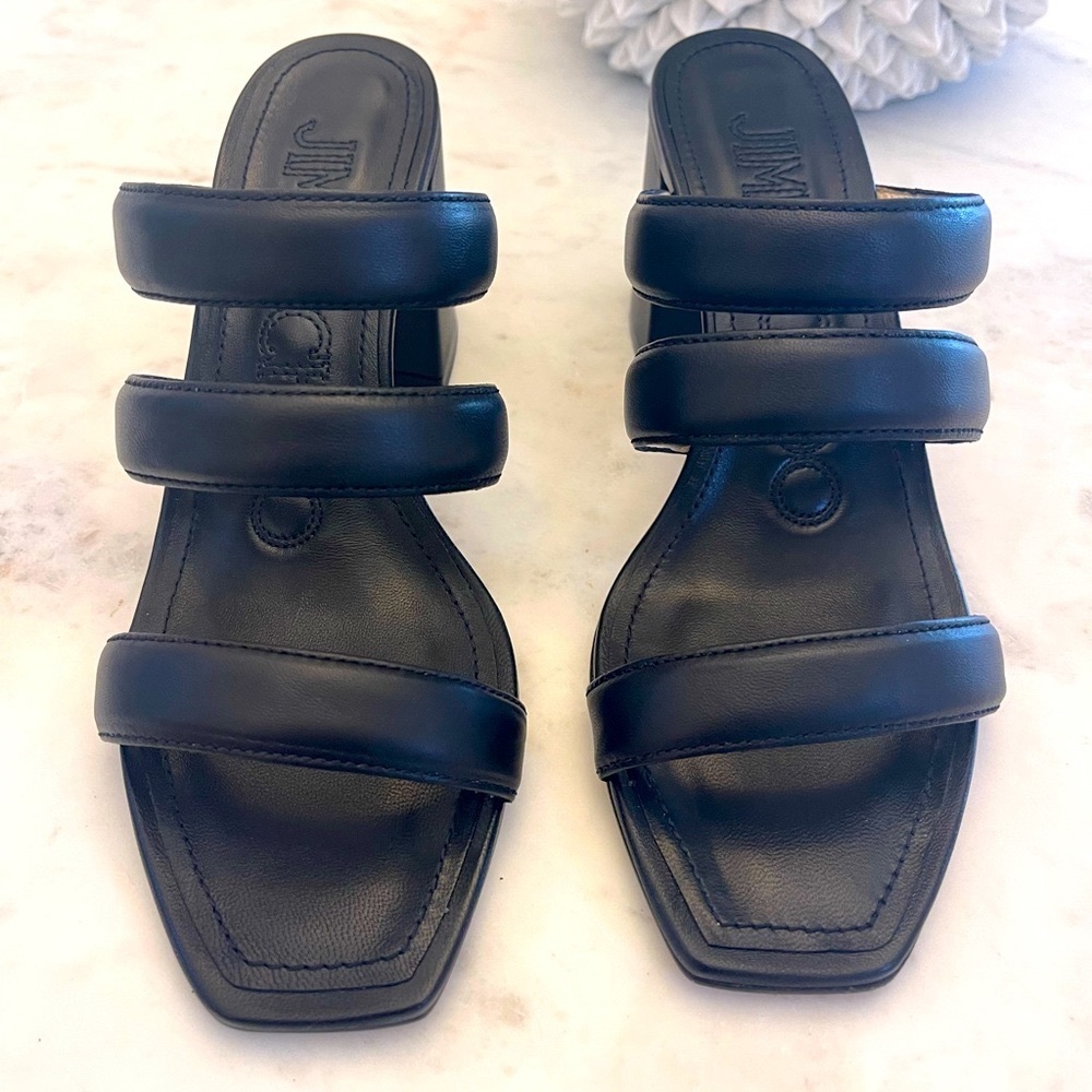 NEW Jimmy Choo 3-Strap Block Heels